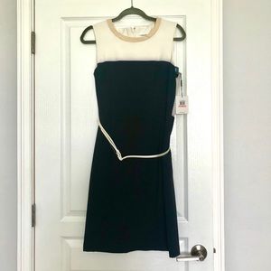 NWT Calvin Klein Business Dress Black Ivory Belt